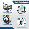 NNECW Golf Bag Storage Rack with Lockable Universal Wheels for Golfing Equipment